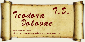 Teodora Dolovac vizit kartica